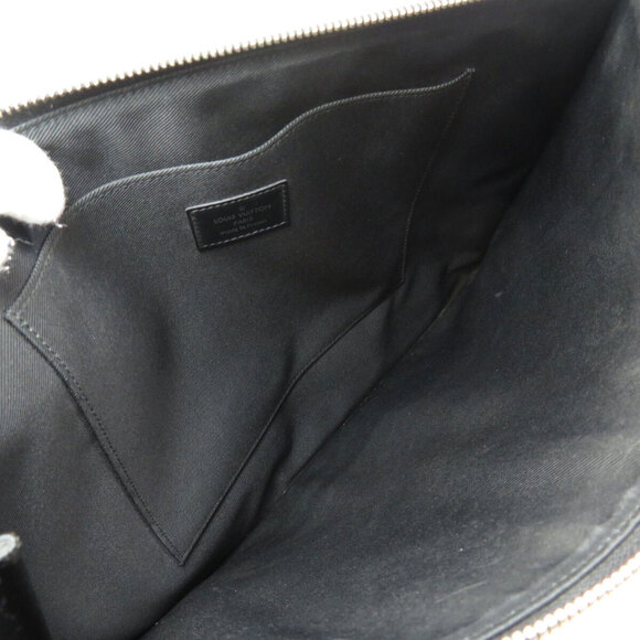 Louis Vuitton Pochette Jour Damier Graphite Black Clutch Bag Canvas - Picture 4 of 10